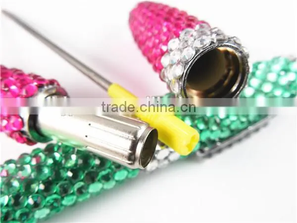 2014 Mini Crystal Capped Metal Ball Pen Mini Gift Pen