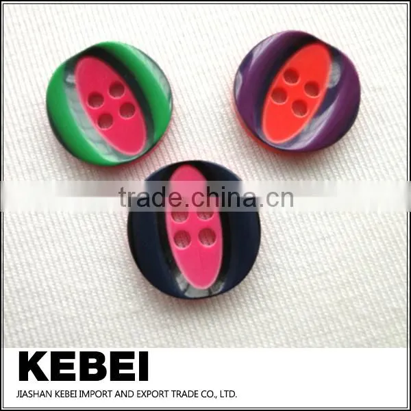 High quality custom buttons four holes decorative resin buttons