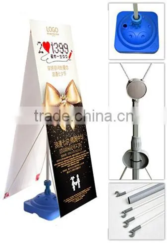 Outdoor Used X Shape Banner Stand Display Adjustable 60x160CM-80x180CM