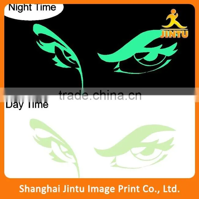 Custom vinyl luminous sticker die cut glow in dark decal