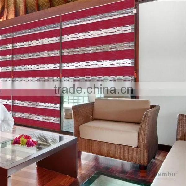 China supplier jacquard wavy day and night rainbow colored blinds