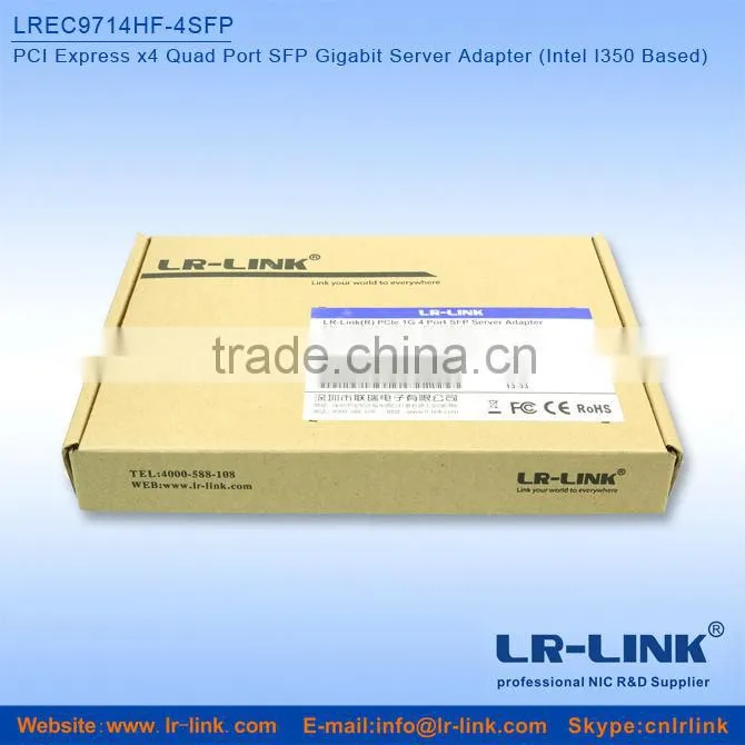 LR-LINK LREC9714HF-4SFP Intel I350 PCI Express x4 4 quad Port SFP Gigabit Server network card