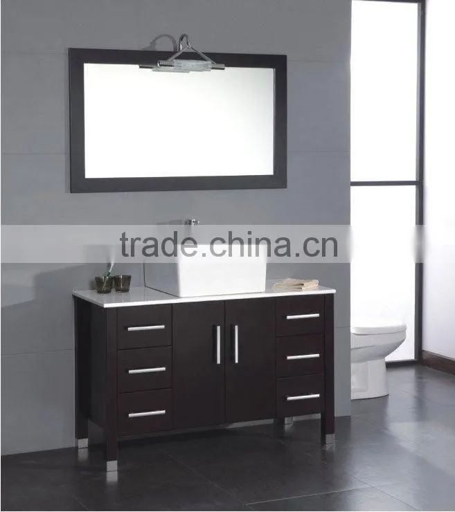 2014 Wholesale America Style Custom Made commercial bathroom vanities (High Quality with Warranty)
