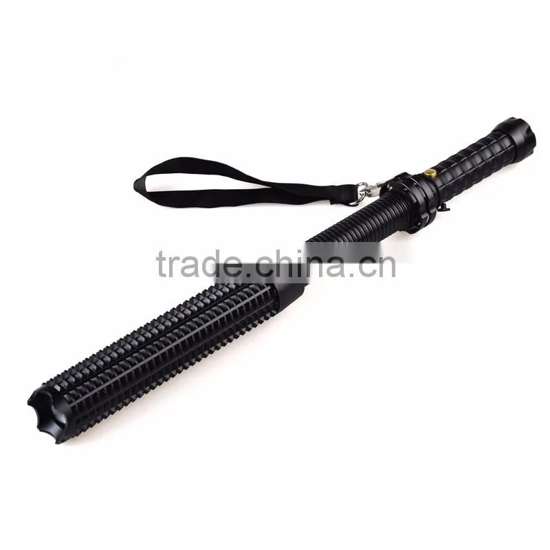 Rechargeable Expandable Bat Torch Light Strobe XML T6 LED 1000 Lumens Self Defense Flashlight