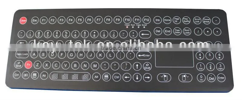 IP68 industrial custom layout membrane keyboard for food and beverage