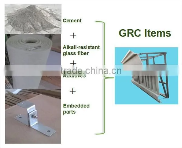 Hotel Decoration Quality Cement Construction Materials GRC Window Frame