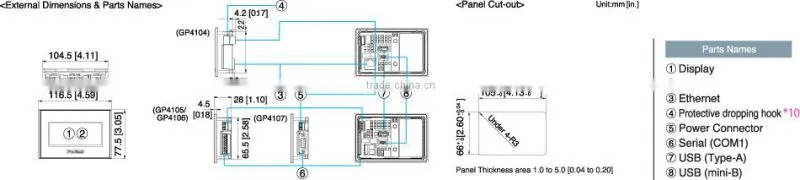 PFXGP4107G1D PROFACE hmi GP4107G1D