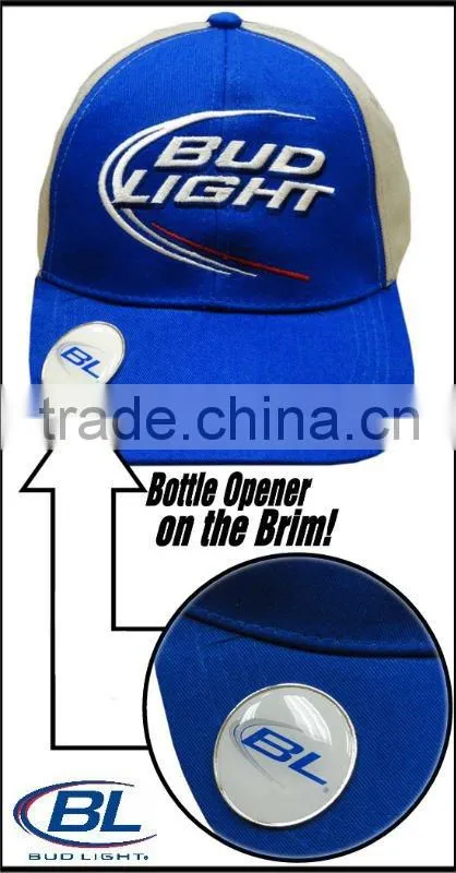 cotton twill fahsion embroidery new design bottle opener baseball cap