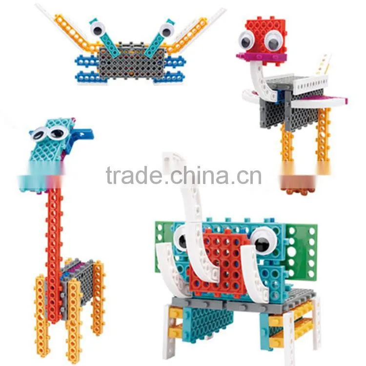longyeah 4 in 1 aninal plastic diy educational toy for kids