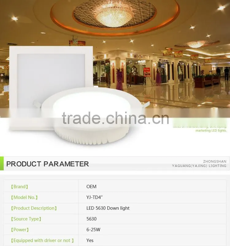 25w Round and square led down light
