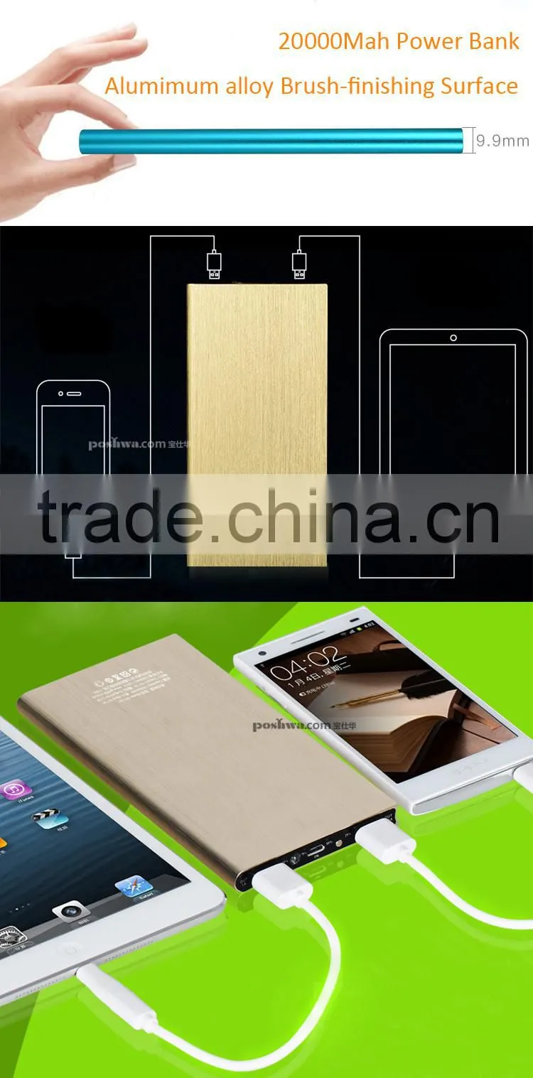 Ultra-thin power bank charger with wire-drawing surface
