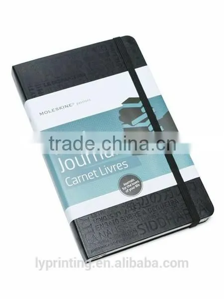 Custom High Quality Cover PU Notebook, Embossing Leather Book Cover Made in China