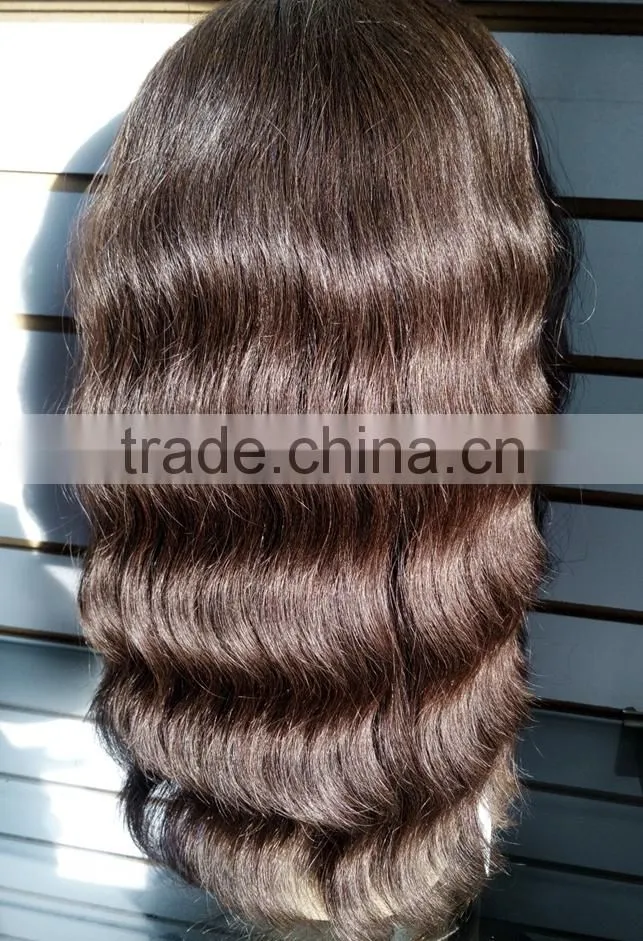 customize acceptable brown hair wig lace front deep wave brazilian human hair wig