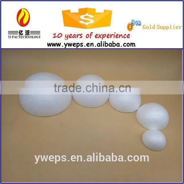 White polystyrene half round ball