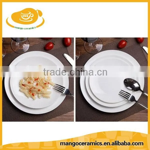 Factory wholesale ceramic hotel plates all size for dinner