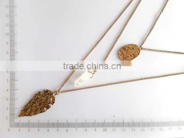 Fashion multilayer chain pendant necklace