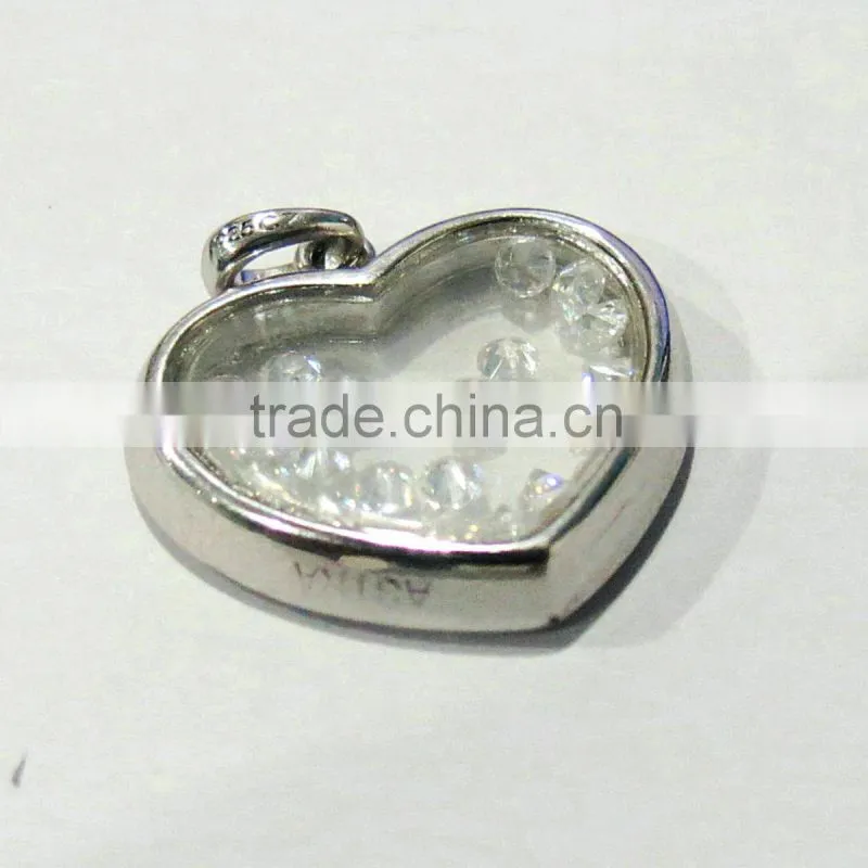 Heart shaped Glass Floating Charms Locket Wholesale
