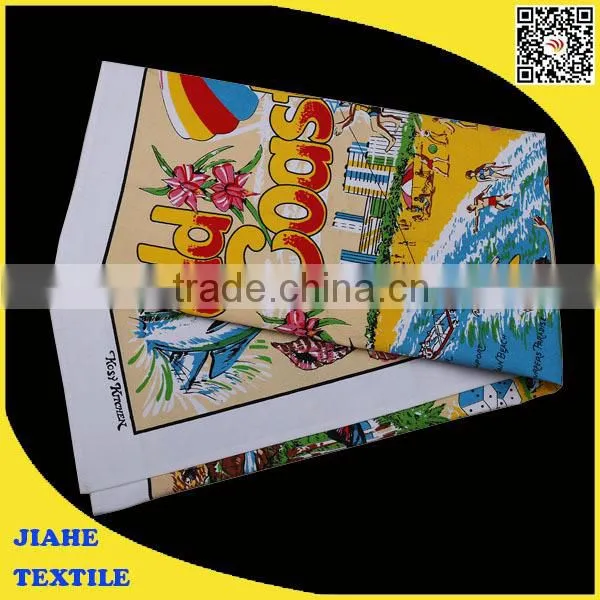 Cheap wholesale 100% cotton custom printed tea towel