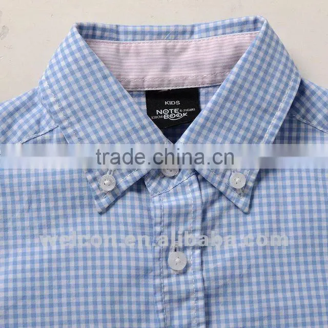 long sleeve new fashion design brand children shirt 100% cotton children clothing for boy