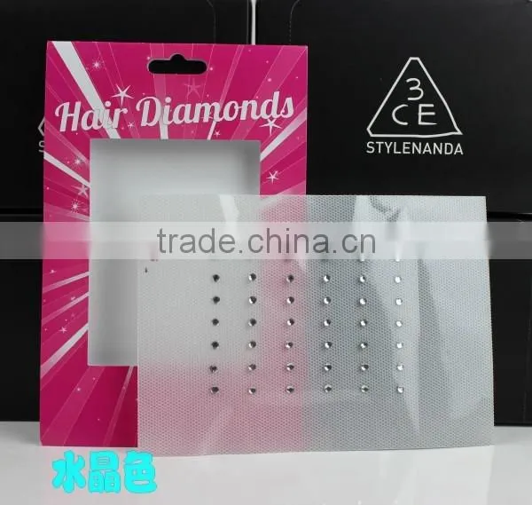 fashion style hair diamond hair extensions hair bling crystal