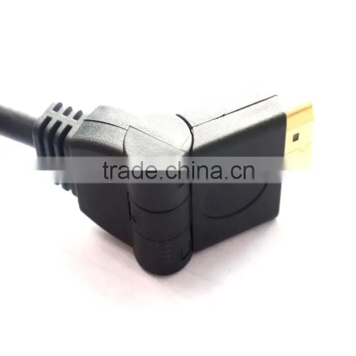 3D 4K*2K Rotating HDMI Cable with Etherent with screw lock