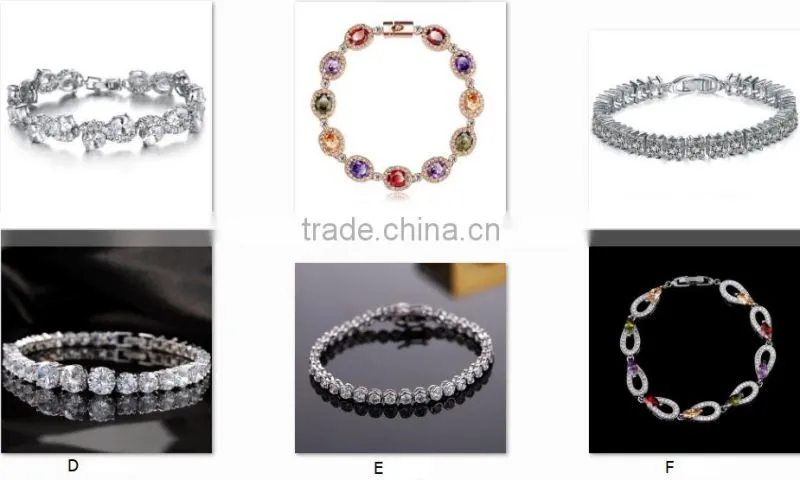 2016Lateste Chinese Factory Stone Bracelet Luxury Fashion Brass Crystal Bracelet Jewelry For Sale