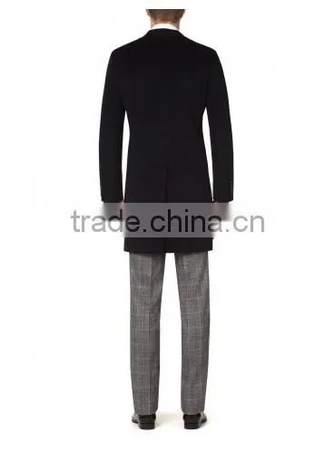 2014 new style 100% cashmere classic black custom winter coats