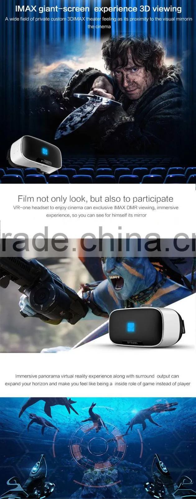V1 All In One VR Glasses Virtual Reality 3D Glasses With 1080p Screen Immersive 3D Glasses wifi Ocular VR HD Immersive