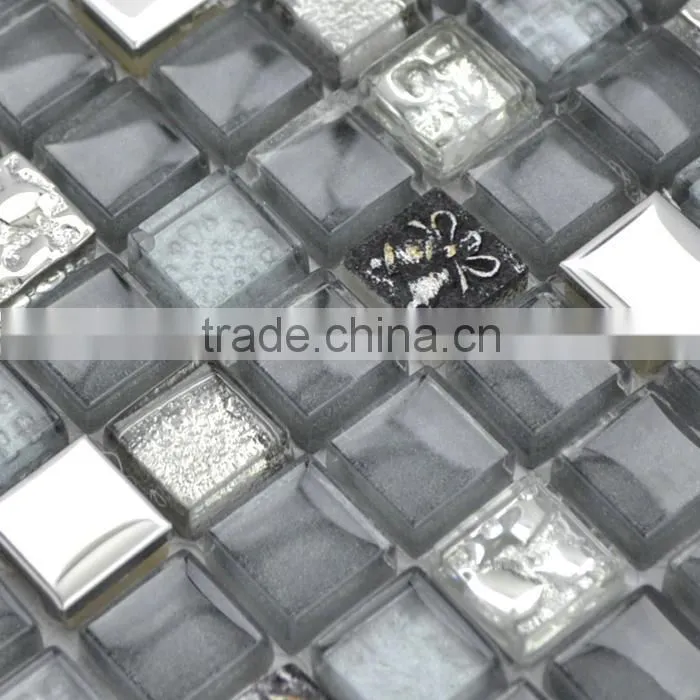 Classical resin mixed glass mosaic tile for decoration