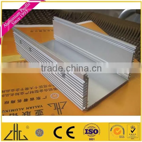 Wow!!!6063T6 powder coated aluminium profile extrusion to make door and window frame, u channel aluminium bottom frame for glass