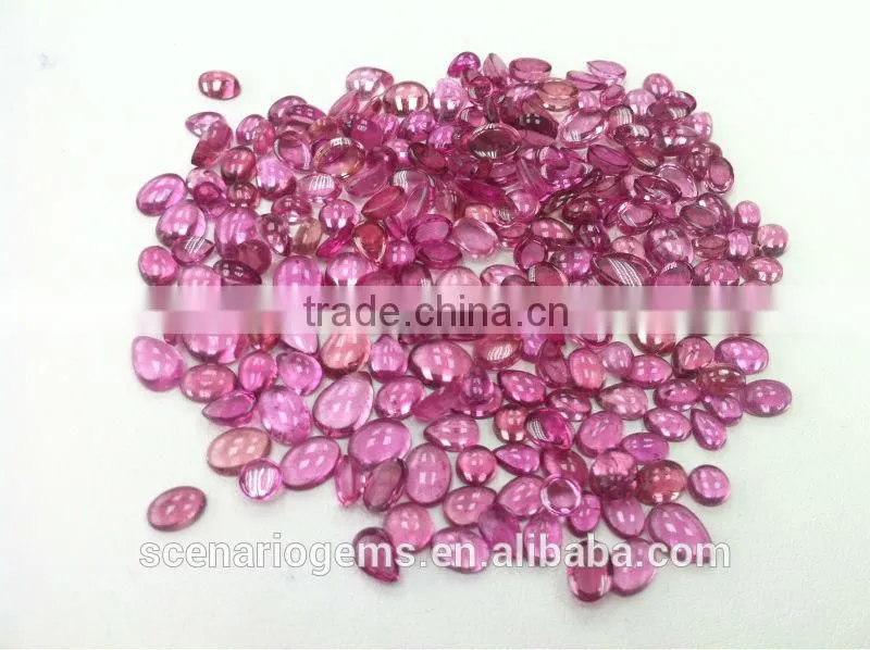 #CAZZ Natural Multi-Shape Cabs Free Size Loose Gemstone Rubellite Cabochons