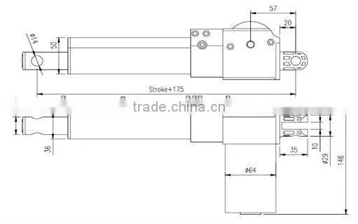 150mm stroke linear actuator for sofa