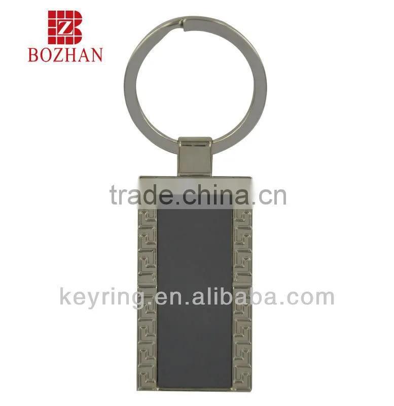 Wholesale zinc alloy blank keychain, made of zinc alloy materials, plated in nickel