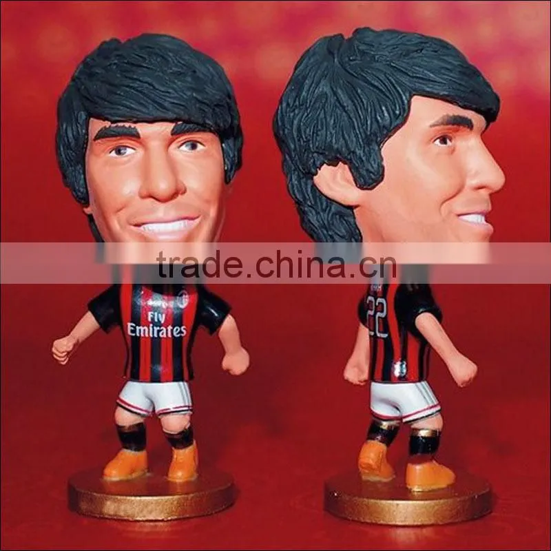 Custom 2014 New Product Football Soccer Star Doll Toy Action Figure AC Milan Balotelli Kaka Shaarawy Home Jersey Made In China