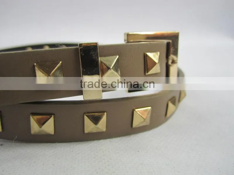 PU belt latest design metal pu belt for girls