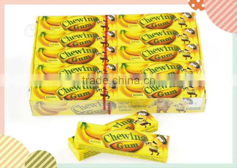 High Quality Fruit Flavor Chewing Gum With Tattoo,The Minions