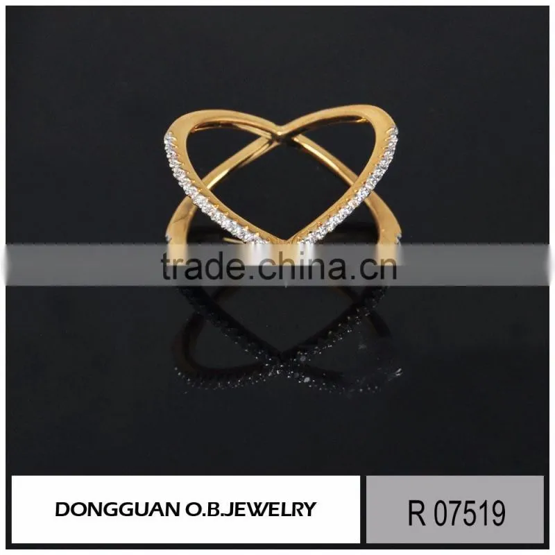 Fashion New Model Silver Ring Wedding Ladies Gold Finger Ring