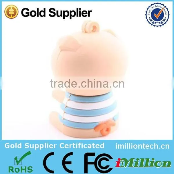 Cartoon novelty pig usb flash drive for 2.0 drive