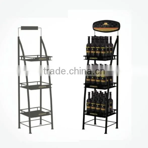 modular metal gallon water bottle display rack HSX-3494