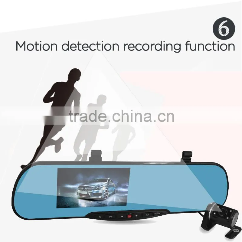 GPS tracking rear view mirror dash cam