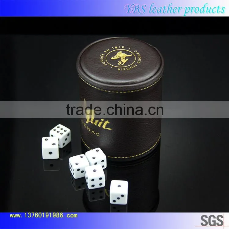 2015 New Product in China Genuine Leather Dice Cup