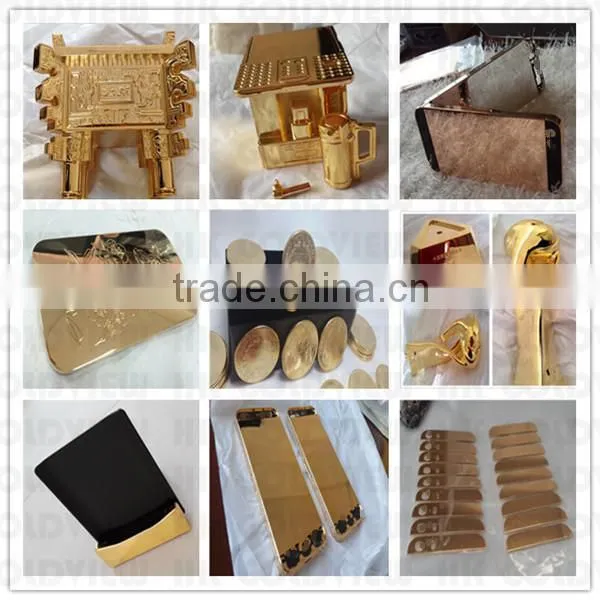 pure real 24ct gold plating service, 24k gold plating factory ,gold plating anything for iphone housing back cover
