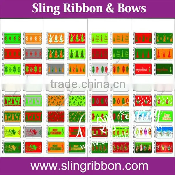 China Wholesale Christmas Ribbon Printed Grosgrain Ribbon