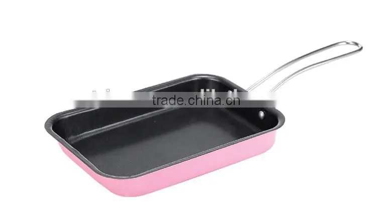 stainless steel handle milk pan with red color amc cookware price