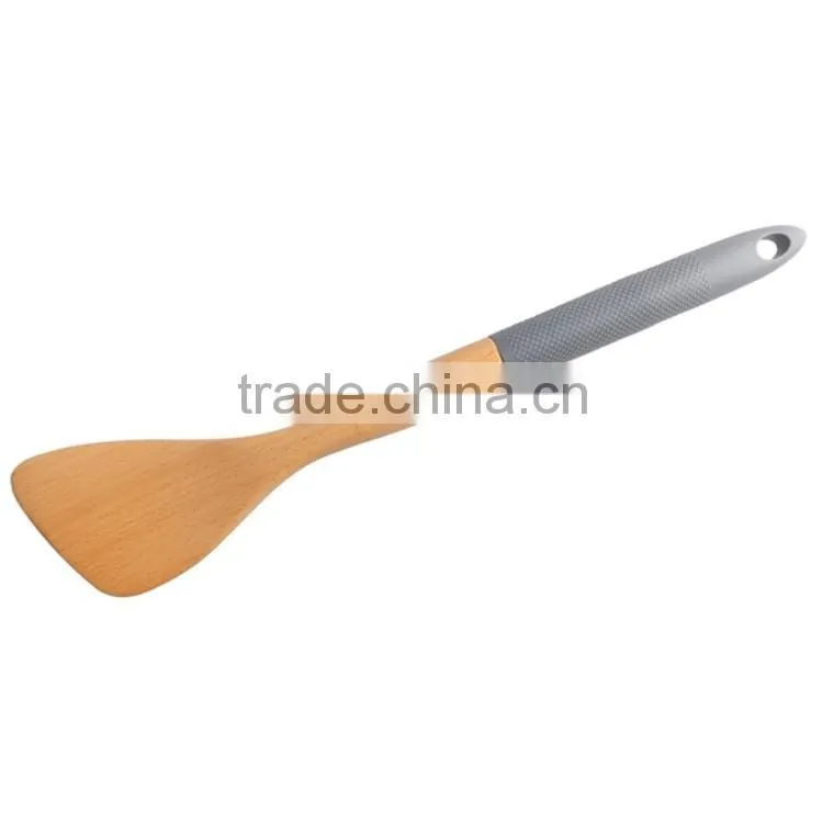 Silicone Handle beech Wood KitchenTools Set Of 7