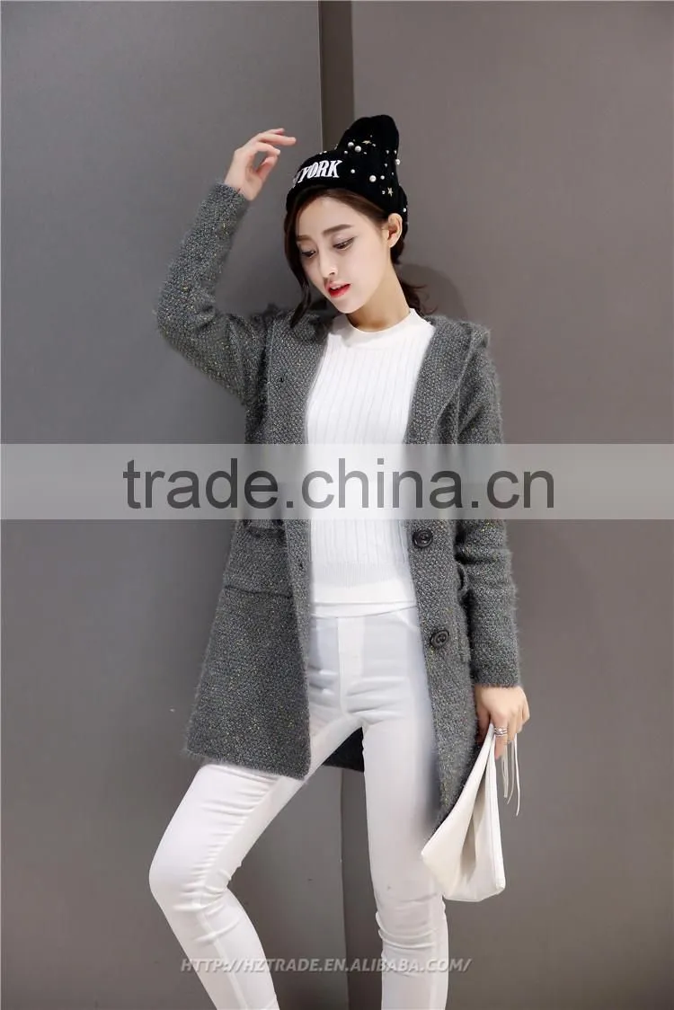 Round Neck All-Size Gray Wool Sweater Patterns