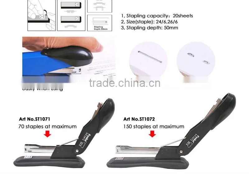 Hot Sale Half Strip Metal Stapler(24/6 26/6)