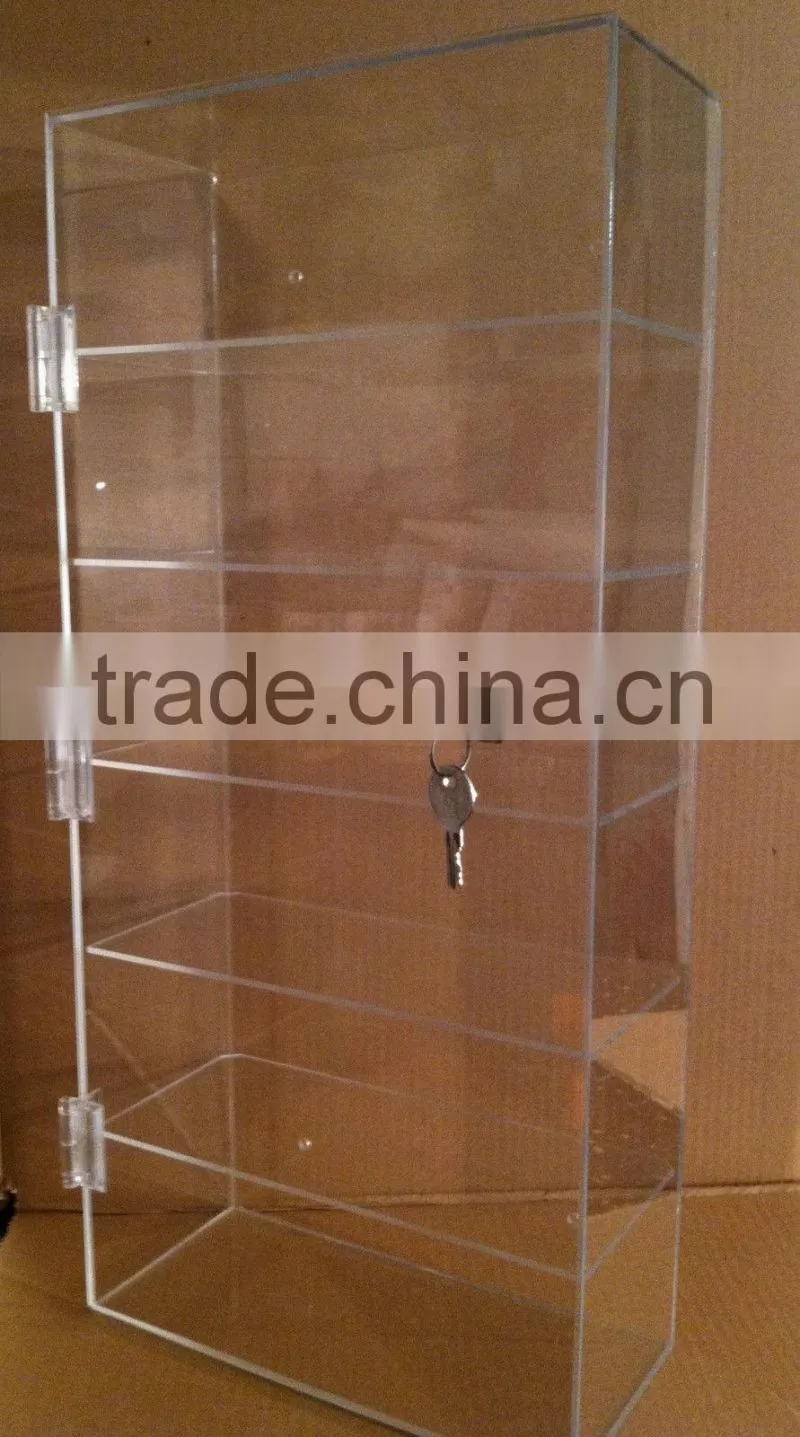 Acrylic Lucite Countertop Display Case ShowCase Box Cabinet 9 1/2" x 7" x 19"