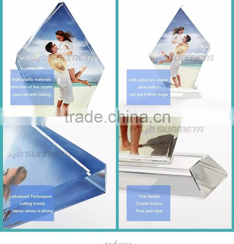 Freesub BSJ10B L150*H220*W40mm Big Ice Hill screen blank 3D sublimation personalized crystal frames