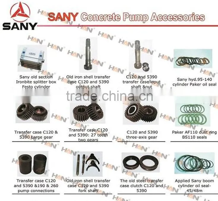 SANY old iron shell transfer case C120 and 5390 input shaft for putzmeister concrete pump spare parts